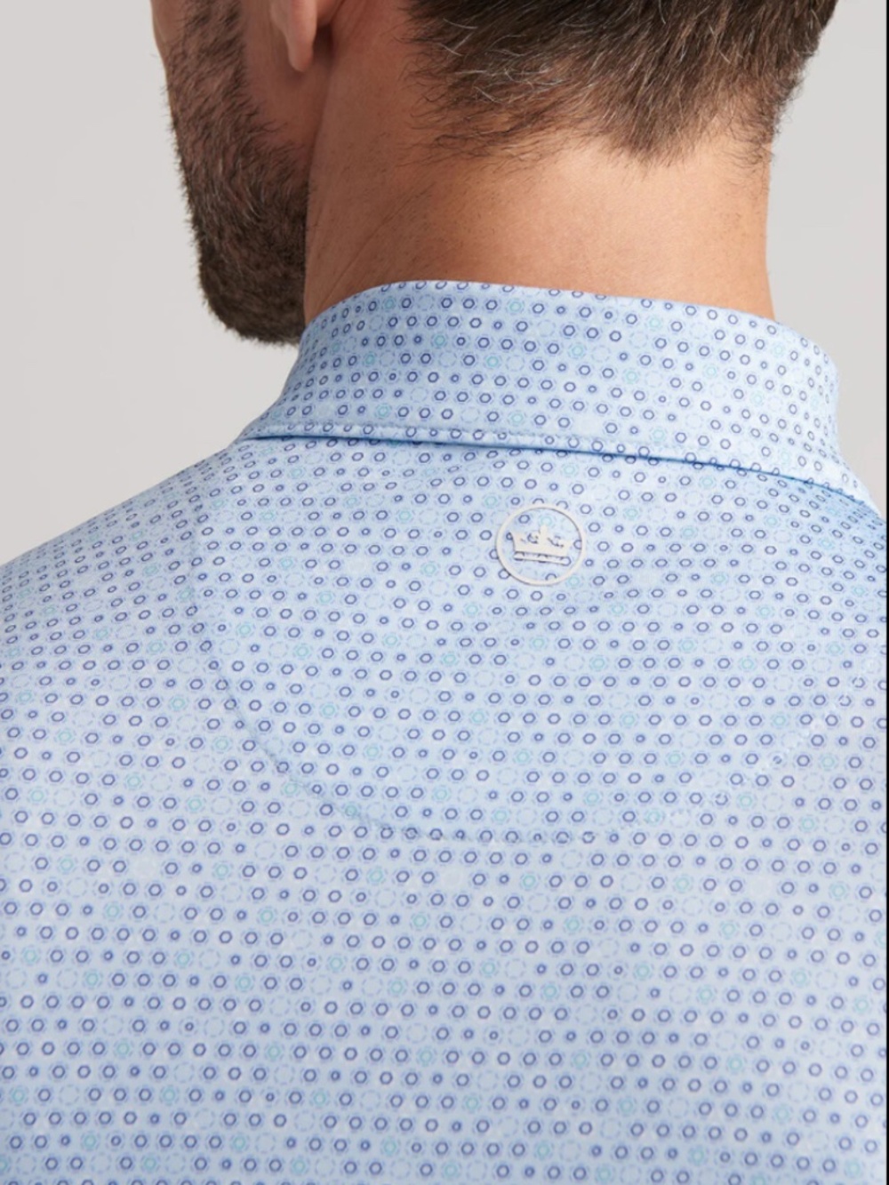 Peter Millar Men's Large Sky Ferdinand Performance Jersey Polo MSRP $118